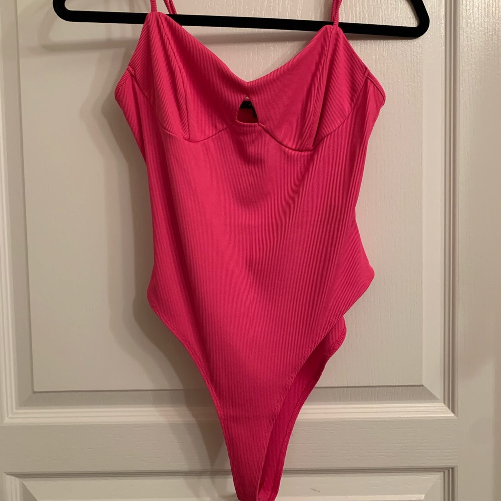 pink bodysuit